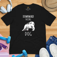 Frenchie Dog Themed Clothes & Attire - Funny Canine Tee Shirts For Humans - Gifts for Yoga & Dog Lovers - Downward Facing Dog T-Shirt - Black