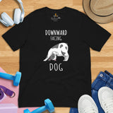 Frenchie Dog Themed Clothes & Attire - Funny Canine Tee Shirts For Humans - Gifts for Yoga & Dog Lovers - Downward Facing Dog T-Shirt - Black