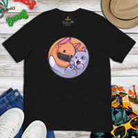 Frenchie Dog Themed Clothes & Attire - Funny Canine Tee Shirts & Outfit For Humans - Gifts for Cat & Dog Lovers - Cute Yin Yang T-Shirt - Black