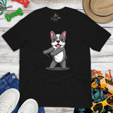 Frenchie Dog Themed Clothes & Attire - Funny Canine Tee Shirts & Outfit For Humans - Gifts for Dog Lovers - Floss Like A Boss T-Shirt - Black