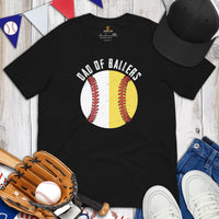 Funny Baseball T-Shirt - Father's Day Gift Ideas for Him, Baseball Lovers & Enthusiasts - Dad of Ballers Shirt - Game Day Tees for Men - Black