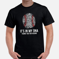 Funny Baseball T-Shirt - Gift Ideas for Him & Her, Baseball Lovers & Enthusiasts - Baseball It's In My DNA Shirt - Game Day Tee - Black, Men