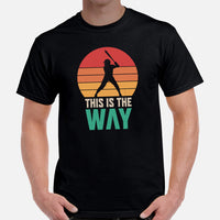 Funny Baseball T-Shirt - Gift Ideas for Him & Her, Baseball Lovers & Enthusiasts - This Is The Way Tee - Game Day Tees for Men & Women - Black, Men