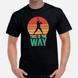 Funny Baseball T-Shirt - Gift Ideas for Him & Her, Baseball Lovers & Enthusiasts - This Is The Way Tee - Game Day Tees for Men & Women - Black, Men