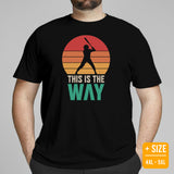 Funny Baseball T-Shirt - Gift Ideas for Him & Her, Baseball Lovers & Enthusiasts - This Is The Way Tee - Game Day Tees for Men & Women - Black, Plus Size