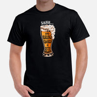 Funny Day Drinking T-Shirts - Beer Themed Shirt - Gift Ideas, Presents For Craft Beer Lovers & Brewers - Shh And Bring Dad A Beer Tee - Black, Men