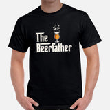 Funny Day Drinking T-Shirts - Beer Themed Shirt - Gift Ideas, Presents For Craft Beer Lovers & Snobs, Brewers - The Beerfather T-Shirt - Black, Men