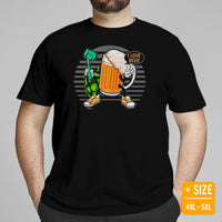 Funny Day Drinking Tee Shirts - Beer Themed Shirt - Gift Ideas, Presents For Beer Lovers & Brewers - Cute Beer Taking A Selfie T-Shirt - Black, Plus Size