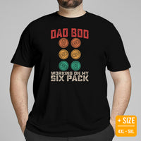 Funny Day Drinking Tee Shirts - Beer Themed Shirt - Gift Ideas, Presents For Beer Lovers & Brewers - Dad Bod Working On My Six Pack Tee - Black, Plus Size