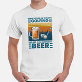 Funny Day Drinking Tee Shirts - Beer Themed Shirt - Gift Ideas, Presents For Beer Lovers - Don't Bother Me While I'm Golfing T-Shirt - White, Men