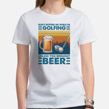 Funny Day Drinking Tee Shirts - Beer Themed Shirt - Gift Ideas, Presents For Beer Lovers - Don't Bother Me While I'm Golfing T-Shirt - White, Women