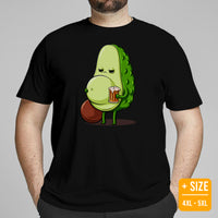 Funny Day Drinking Tee Shirts - Beer Themed Shirt - Presents For Craft Beer Lovers & Snobs, Brewers - Cute Dad Bod Avocado Inspired Tee - Black, Plus Size