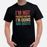 Funny DnD & RPG Games T-Shirt - Gaming Gift Ideas for Him & Her, Typical Gamers & Game Lovers - I'm Doing Side Quests Sarcastic Shirt - Black, Men