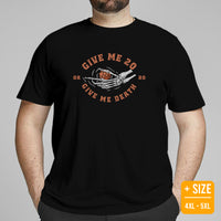 Skeleton Shirt - Board Gamer Shirt - Funny Gaming T-Shirt - Board Game Lover Gift for Gamer - RPG Shirt - Give Me 20 Or Give Me Death Shirt - Black, Plus Size