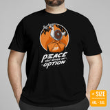 Funny DnD & RPG Games T-Shirt - Silly Goose Shirt - Gaming Gift Ideas for Him & Her, Typical Gamers - Peace Was Never An Option Shirt - Black, Plus Size