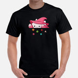 Funny DnD & RPG Games T-Shirt - Xmas Gaming Gift Ideas for Him & Her, Typical Gamers & Bongo Cat Lovers - Adorable Wizard Cat D&D Shirt - Black, Men
