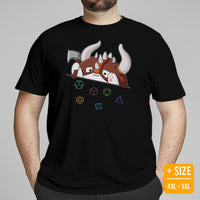 Funny DnD & RPG Games T-Shirt - Xmas Gaming Gift Ideas for Him & Her, Typical Gamers & Bongo Cat Lovers - Cute Barbarian Cat D&D Shirt - Black, Plus Size