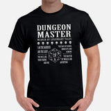 Funny DnD & RPG Games T-Shirt - Xmas Gaming Gift Ideas for Him & Her, Typical Gamers & Game Lovers - Dungeon Master Sheet Shirt - Black, Men