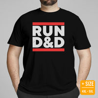 Funny DnD & RPG Games T-Shirt - Xmas Gaming Gift Ideas for Him & Her, Typical Gamers & Game Lovers - Game Day Shirt - Run D&D Shirt - Black, Plus Size