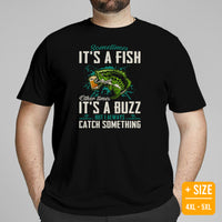 Funny Fishing & PFG T-Shirt - Gift for Fisherman, Beer Lovers - I Always Catch Something Shirt - Master Baiter Shirt - Fly Fishing Tee - Black, Plus Size