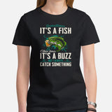 Funny Fishing & PFG T-Shirt - Gift for Fisherman, Beer Lovers - I Always Catch Something Shirt - Master Baiter Shirt - Fly Fishing Tee - Black, Women