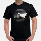 Funny Silly Goose Video Game T-Shirt - Christmas Gaming Gift For Him & Her, Gamer - Geese Merch - Silly Goose Carrying A Radio Shirt - Black, Men