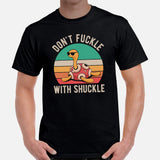 Funny Video Game T-Shirt - Christmas Gaming Gift For Him & Her, A Typical Gamer & Video Game Lovers - Don't Fuckle With Shuckle Shirt - Black, Men