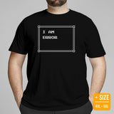 Typical Gamer Shirt - Video Game T-Shirt - Funny Gaming T-Shirt - Gifts for Gamers & Game Lovers - Pixel Art Shirt - I Am Error T-Shirt - Black, Plus Size