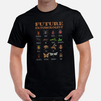 Future Entomologist T-Shirt - Bug Hunter Tee - Insect, Pollinator Shirt - Gift for Gardener & Nature Lover - Biology & Entomology Shirt - Black, Men