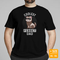 Fuzzy Sable Weasel Shirt - Coolest Ferret Dad T-Shirt - Gift for Ferret Parents & Animal Lovers - Mustela Rescue & Adoption Tee - Black, Plus Size