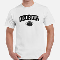 Georgia Football T-Shirt - Game Day Shirt - Football Tee - Vintage Football Shirt - Gift for Football Fan & Lover - Vintage Georgia T-Shirt - White, Men