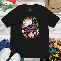 German Shepherd Dog Themed Clothes & Attire - Gifts for G9 GSD Dog Moms, Dads & Lovers - All I Need Is Love & A German Shepherd T-Shirt - Black