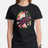 German Shepherd Dog Themed Clothes & Attire - Gifts for G9 GSD Dog Moms, Dads & Lovers - All I Need Is Love & A German Shepherd T-Shirt - Black, Women