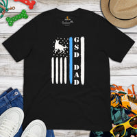 German Shepherd Dog Themed Clothes & Attire - Gifts for GSD Dog Dads & Lovers - Canine Tee Shirts For Humans - Retro K9 Dad T-Shirt - Black