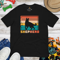 German Shepherd Dog Themed Clothes & Attire - Gifts for GSD K9 Dog Lovers - Canine Tee Shirts & Outfit For Humans - Vintage GSD T-Shirt - Black