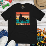 German Shepherd Dog Themed Clothes & Attire - Gifts for GSD K9 Dog Lovers - Canine Tee Shirts & Outfit For Humans - Vintage GSD T-Shirt - Black