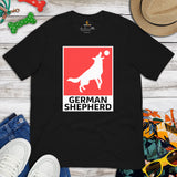 German Shepherd Dog Themed Clothes & Attire - Gifts for GSD K9 Dog Lovers - Funny Canine Tee Shirts For Humans - GSD Training T-Shirt - Black