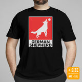 German Shepherd Dog Themed Clothes & Attire - Gifts for GSD K9 Dog Lovers - Funny Canine Tee Shirts For Humans - GSD Training T-Shirt - Black, Plus Size