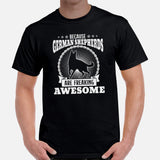 German Shepherd Dog Themed Clothes - Gifts for G9 Dog Lovers - Canine Tee Shirts For Humans - Because GSD Are Freaking Awesome T-Shirt - Black, Men