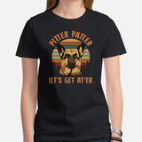 German Shepherd Dog Themed Clothes - Gifts for GSD Dog Moms, Dads & Lovers - Funny Canine Tee Shirts For Humans - Pitter Patter T-Shirt - Black, Women