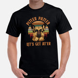 German Shepherd Dog Themed Clothes - Gifts for GSD Dog Moms, Dads & Lovers - Funny Canine Tee Shirts For Humans - Pitter Patter T-Shirt - Black, Men