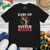 German Shepherd Dog Themed Clothes - Gifts for GSD G9 Dog Lovers - Funny Canine Tee Shirts For Humans - Ears Up, System Armed T-Shirt - Black