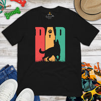 German Shepherd Dog Themed Clothes - Gifts for GSD K9 Dog Dads & Lovers - Canine Tee Shirts For Humans - Vintage GSD Dad T-Shirt - Black