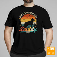 German Shepherd Dog Themed Clothes - Gifts for GSD K9 Dog Lovers - Canine Tee Shirts For Humans - Best German Shepherd Daddy Ever Shirt - Black, Plus Size