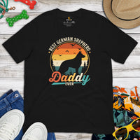 German Shepherd Dog Themed Clothes - Gifts for GSD K9 Dog Lovers - Canine Tee Shirts For Humans - Best German Shepherd Daddy Ever Shirt - Black