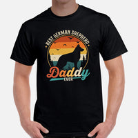 German Shepherd Dog Themed Clothes - Gifts for GSD K9 Dog Lovers - Canine Tee Shirts For Humans - Best German Shepherd Daddy Ever Shirt - Black, Men