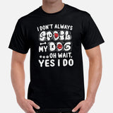 German Shepherd Dog Themed Clothes - Gifts for GSD K9 Dog Lovers - Canine Tee Shirts For Humans - I Don't Always Spoil My Dog T-Shirt - Black, Men