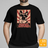 German Shepherd Dog Themed Clothes - Gifts for GSD K9 Dog Lovers - Canine Tee Shirts For Humans - Japanese Rising Sun Themed T-Shirt - Black, Plus Size