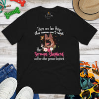 German Shepherd Dog Themed Clothes - Gifts for GSD K9 Dog Lovers - Canine Tee Shirts For Humans - Things A Woman Can't Resist T-Shirt - Black