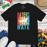 German Shepherd Dog Themed Clothes - Gifts for GSD K9 Dog Moms, Dads & Lovers - Canine Tee Shirts For Humans - Haters Gonna Hate Shirt - Black